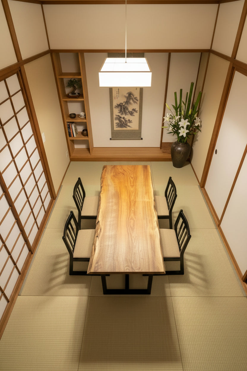 楠（中） 一枚板ダイニングテーブル